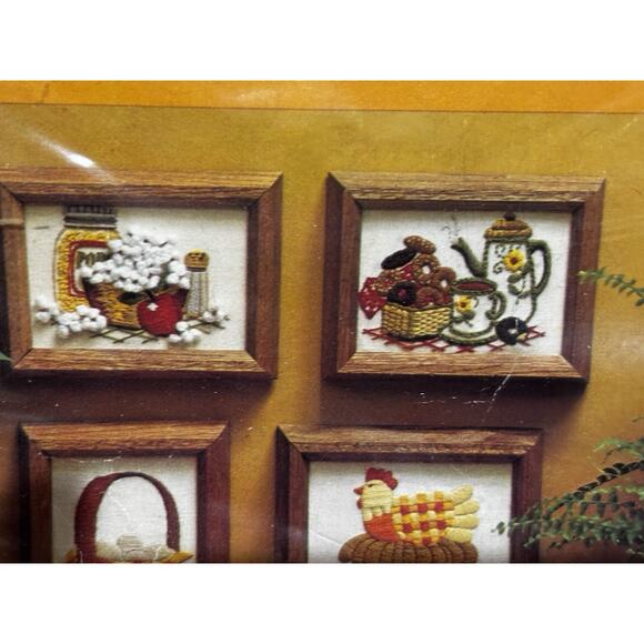 New Creative Circle Vintage Embroidery Kit - 210 Popcorn & Donuts MCM Collector - Picture 6 of 8